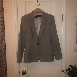 Zara plaid checkered Blazer Grey